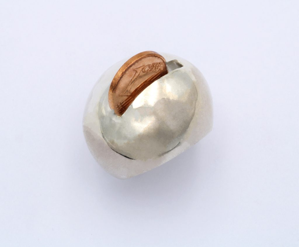 “Money box” Ring, silver