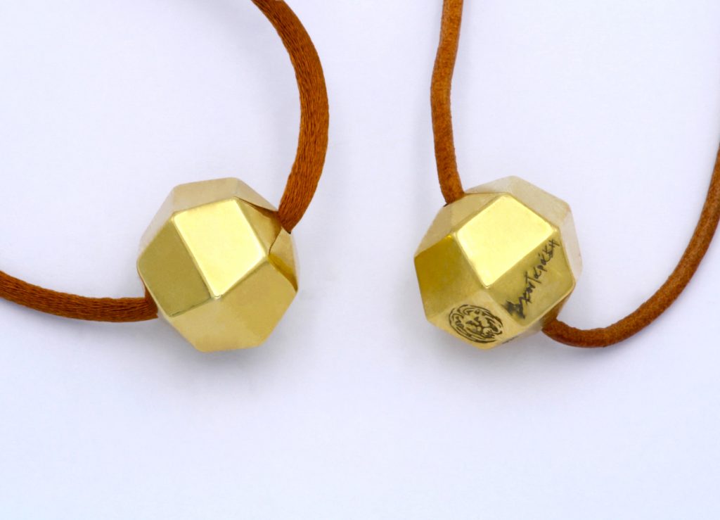 “24-hedron” Pendant-lucky charm 2024 bronze, yellow
