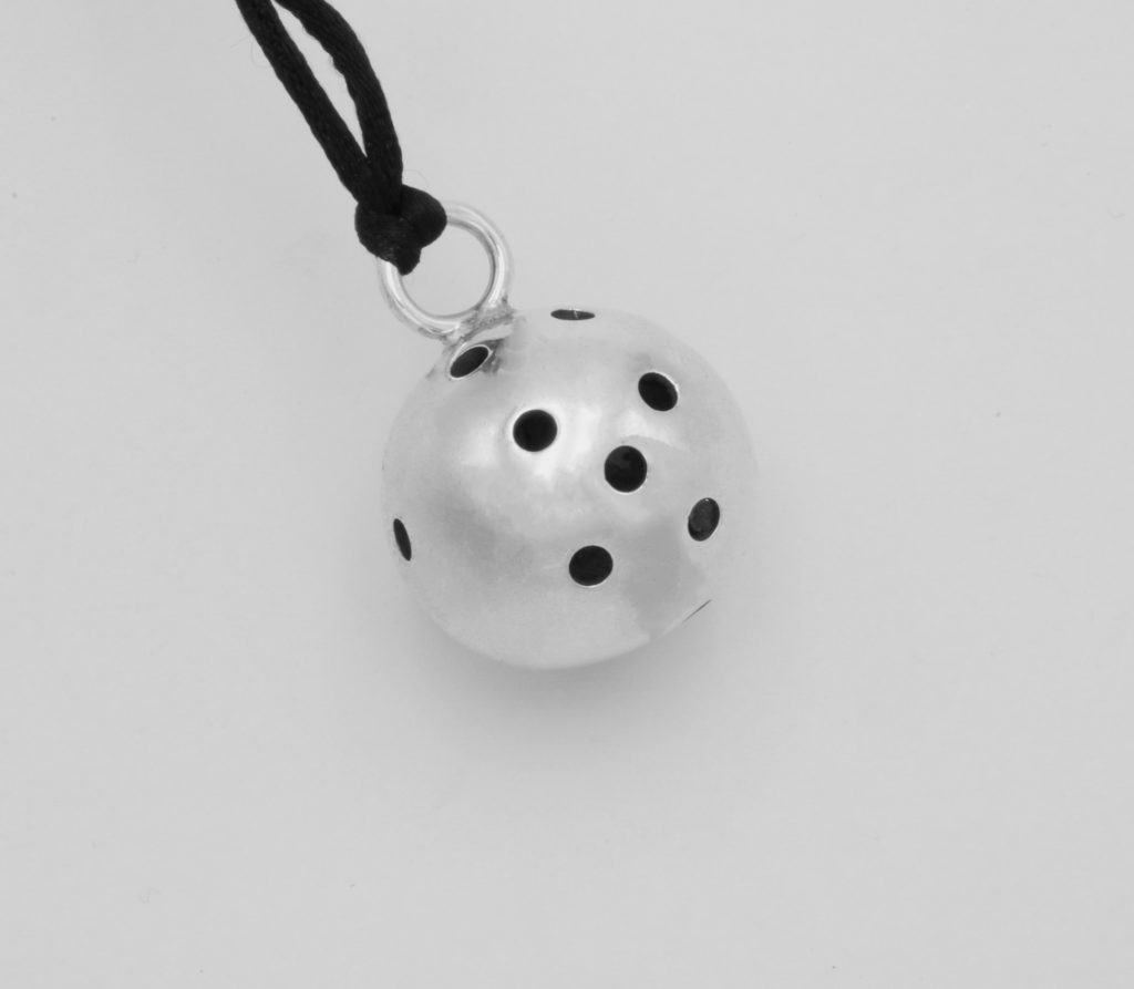 “Rounded dice” Pendant, silver