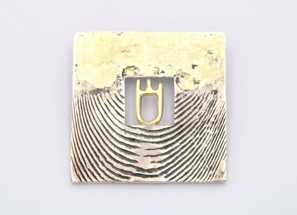 “Signal” Brooch-pendant silver and gold