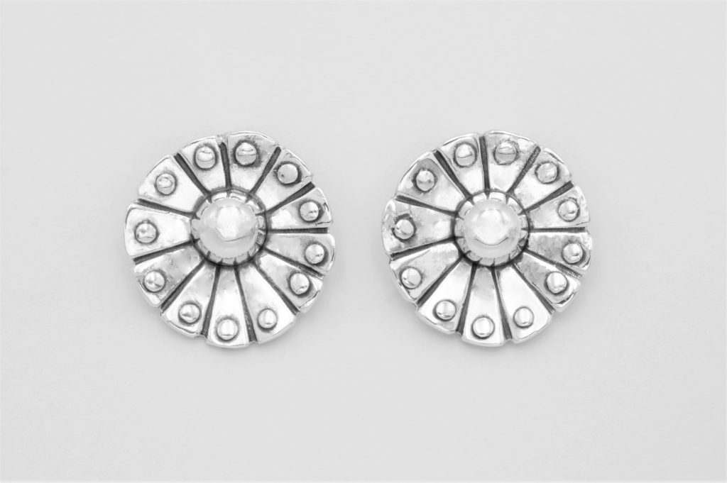 “Rosette” Earrings silver