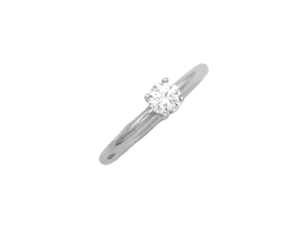 “Solitaire” Ring, silver, cubic zirconium