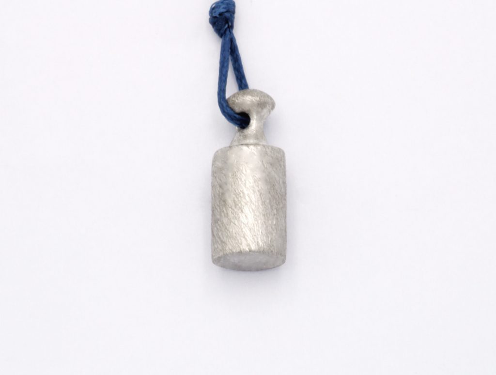 “” Pendant silver, white, matt