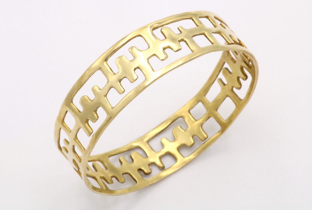 “Primitive” Bracelet, silver yellow
