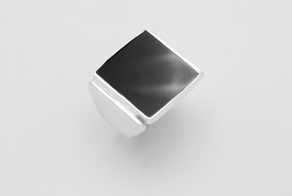 “Onyx” Ring, silver