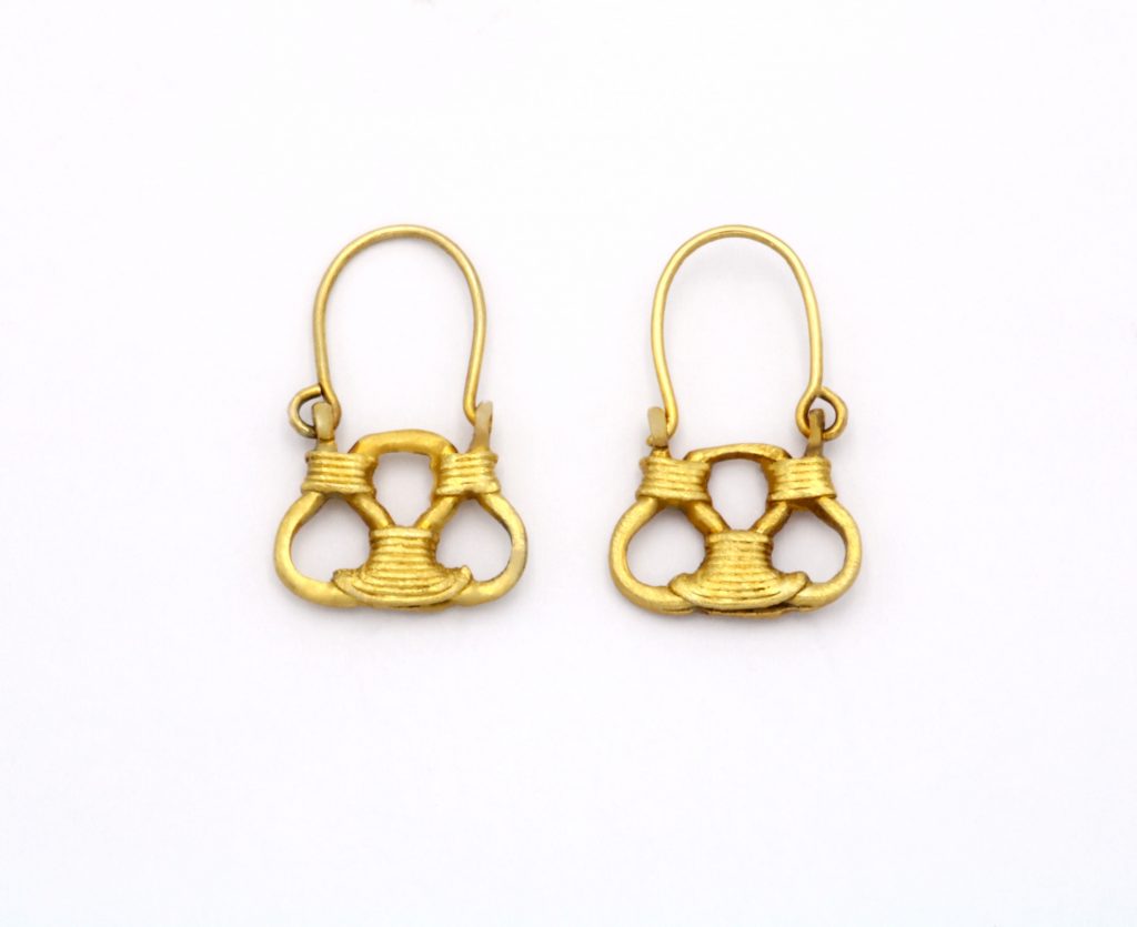 “” Earrings silver, yellow