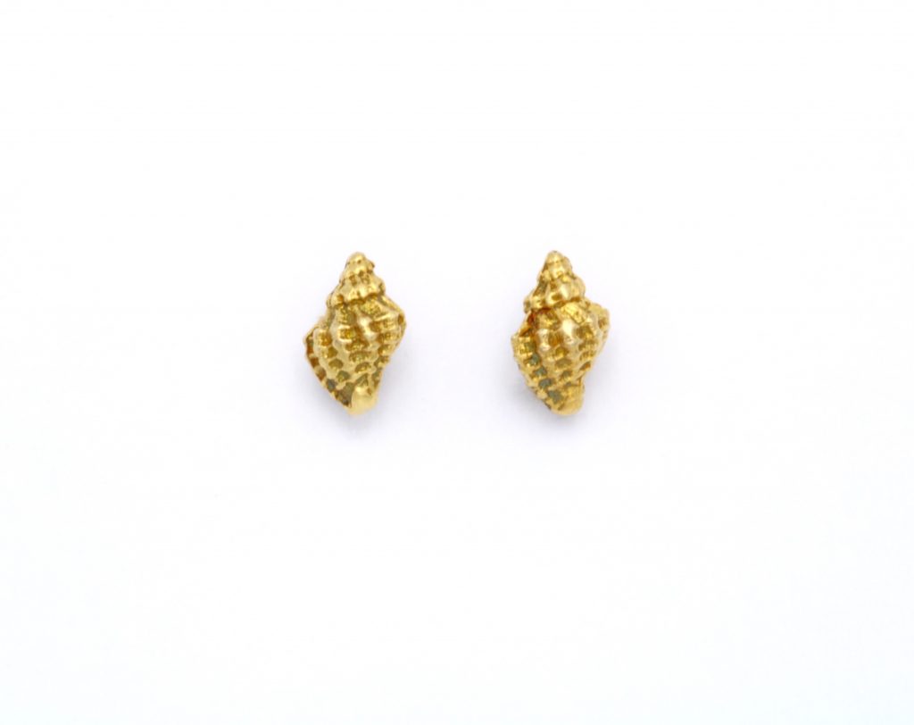 “” Earrings silver yellow