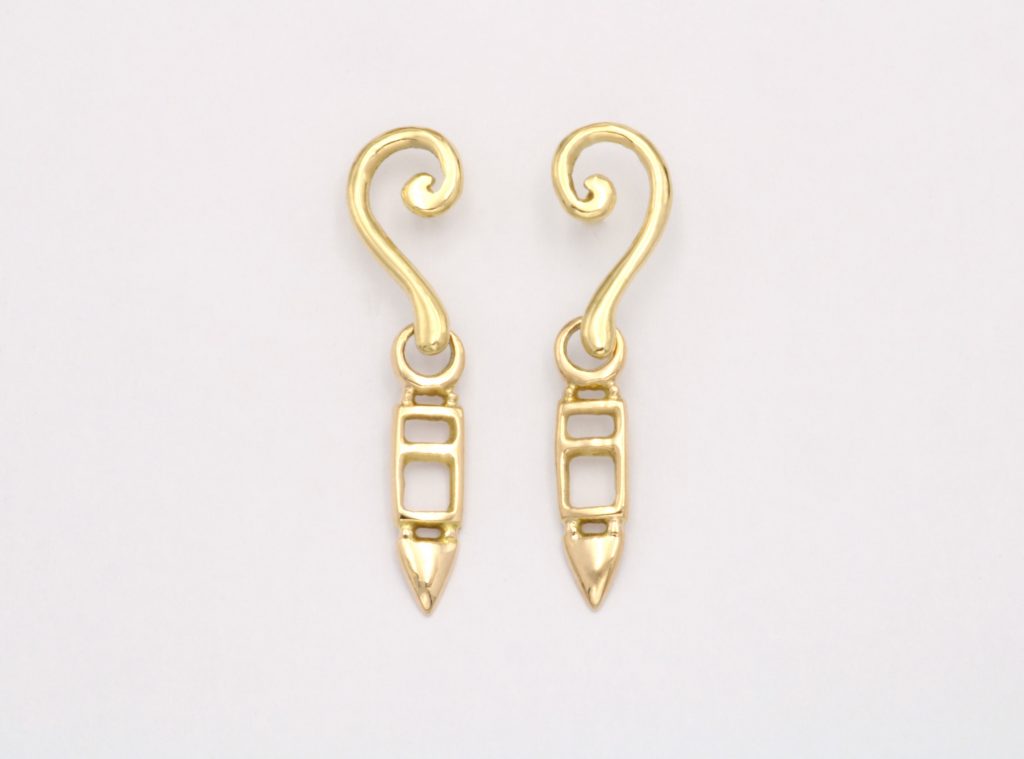 “Assyrian arrow ΙΙ” Earrings gold