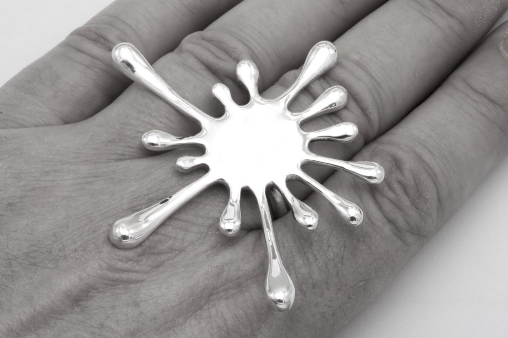 “Splaash Ι” Ring, silver