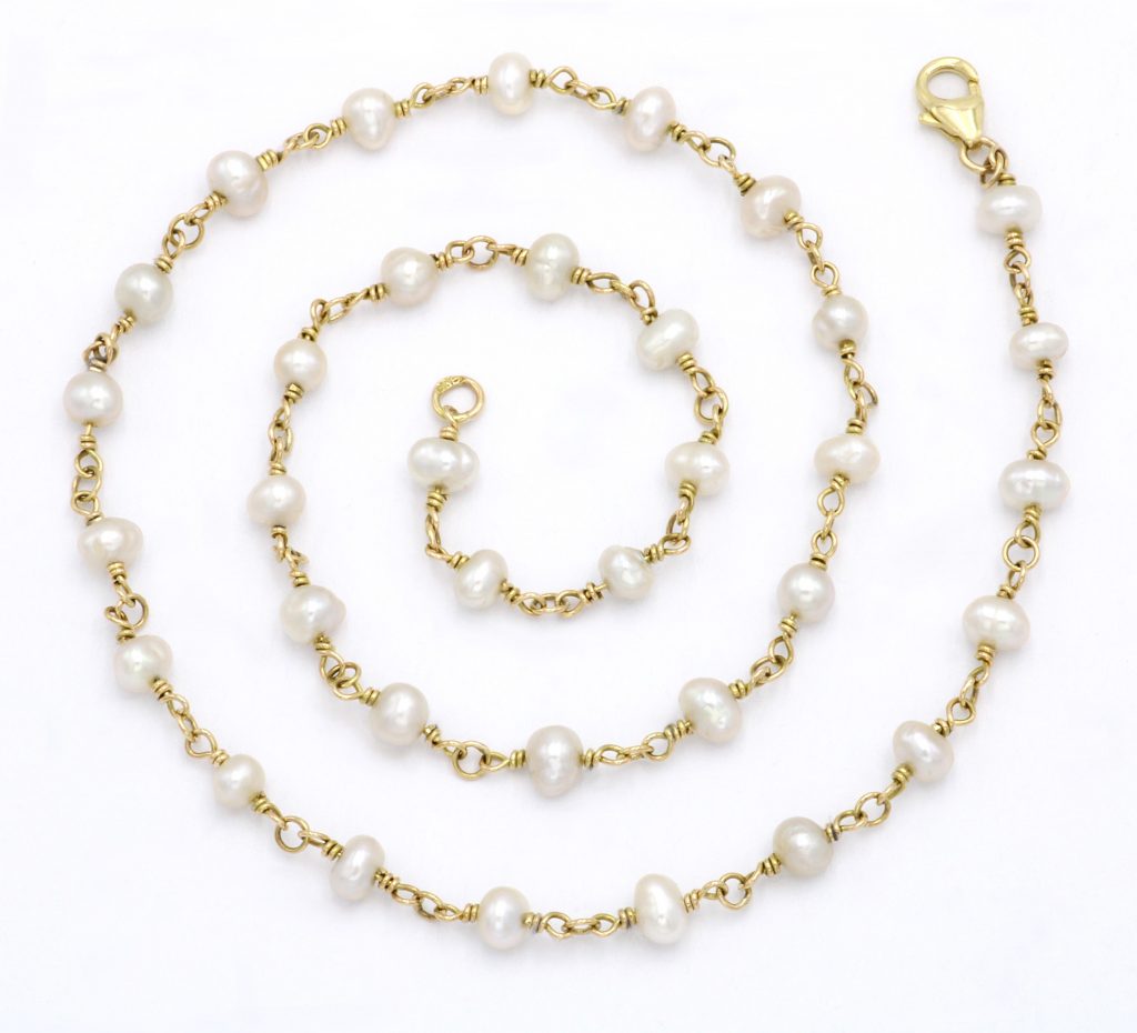 “Pearls in gold” Κολιέ χρυσό με μαργαριτάρια
