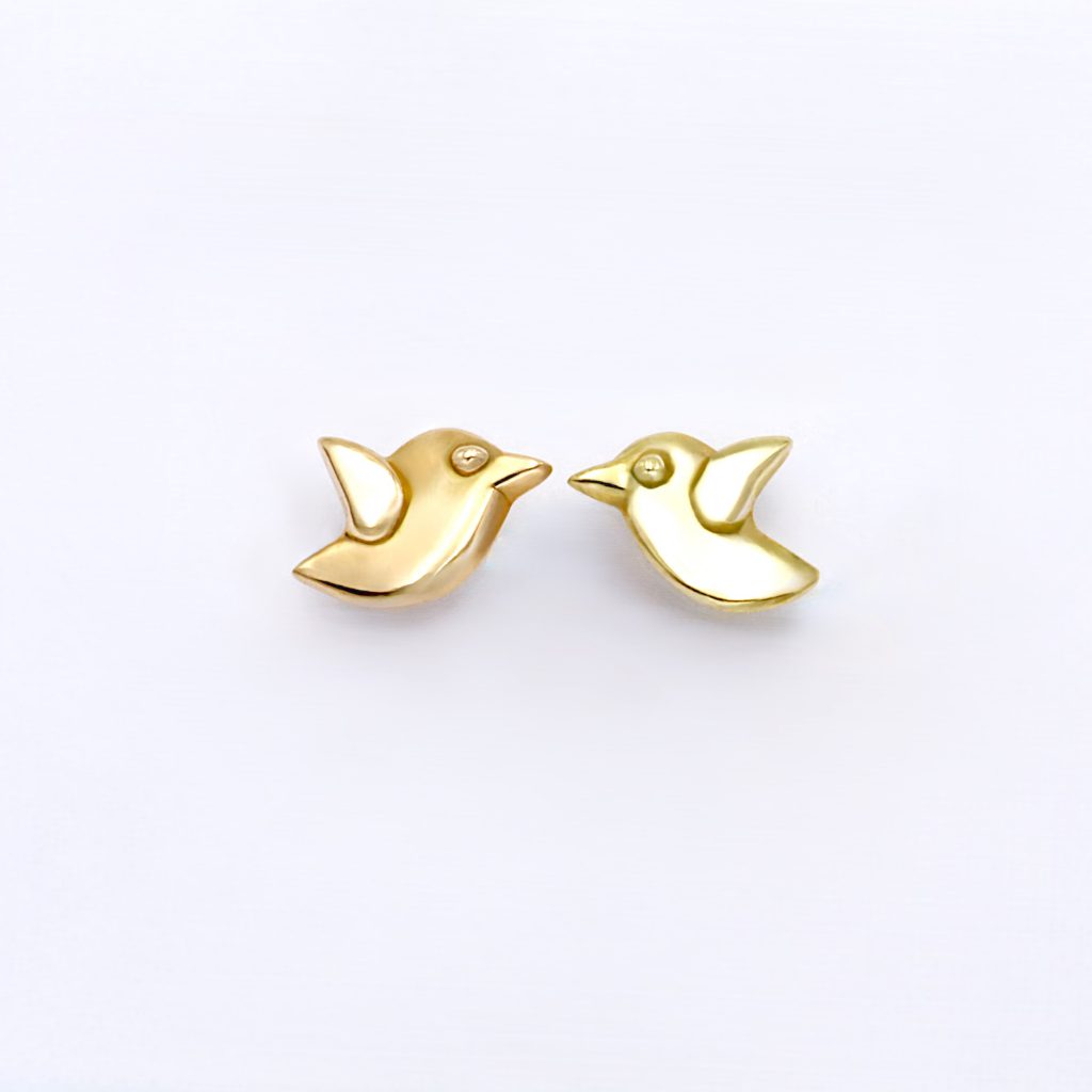 “Little birds” Earrings gold