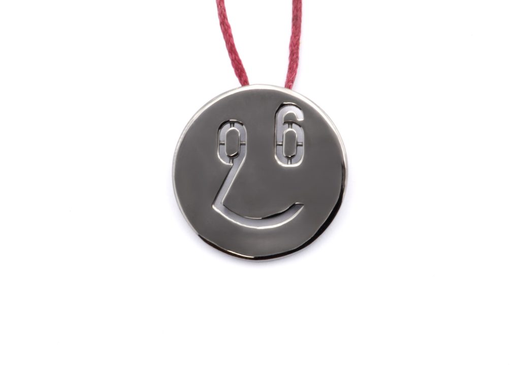 “Emoji-Smile” Πανταντίφ – Γούρι 2026 ασημένιο μαύρο