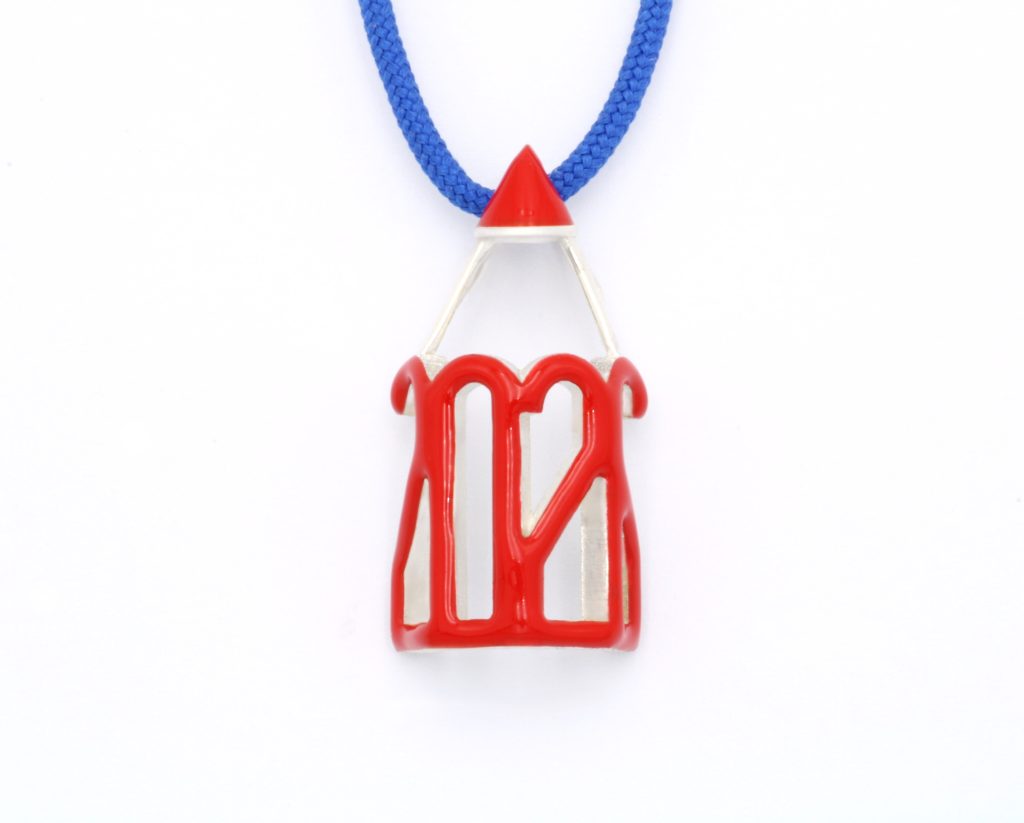 “Μολύβι” Πανταντίφ – Γούρι 2026 ασημένιο κόκκινο σμάλτο