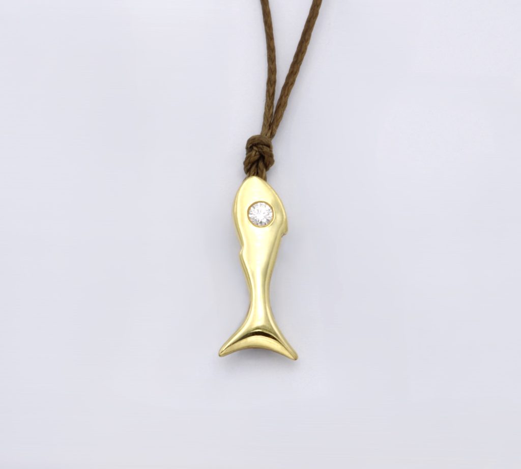 “Ψαράκι” Πανταντίφ χρυσό με διαμάντι