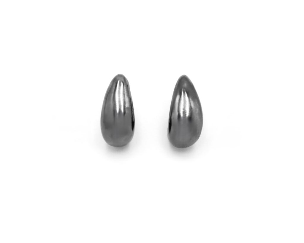 “Σταγόνες” Σκουλαρίκια ασημένια μαύρα