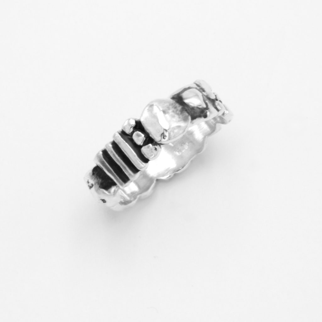 “Ξερολιθιά II” Δακτυλίδι ασημένιο φαρδύ