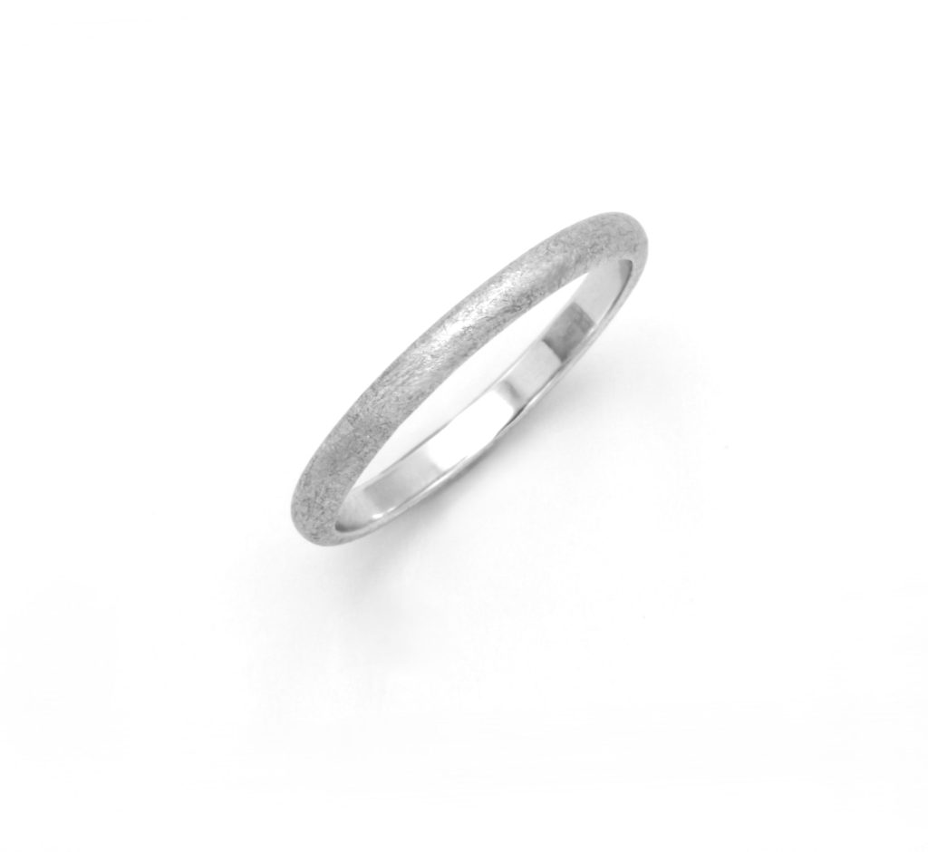“As simple as it gets.. IV” Ring, white gold, matt