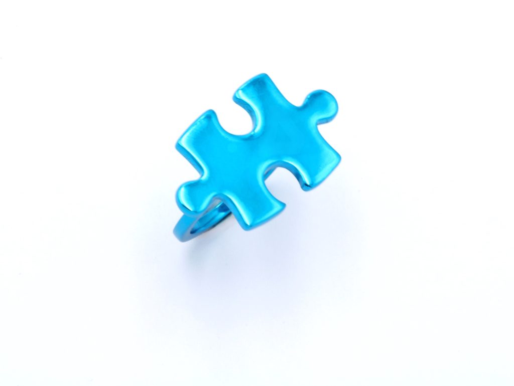 “Puzzle ” Δακτυλίδι ασημένιο τυρκουάζ