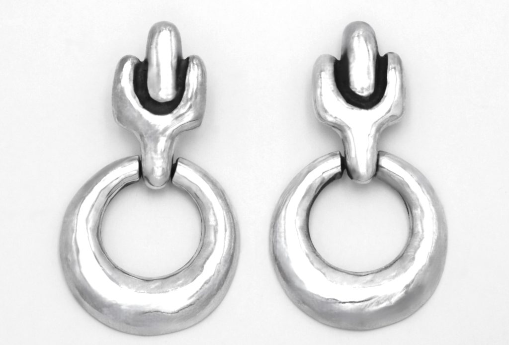 “Cactus” Earrings silver