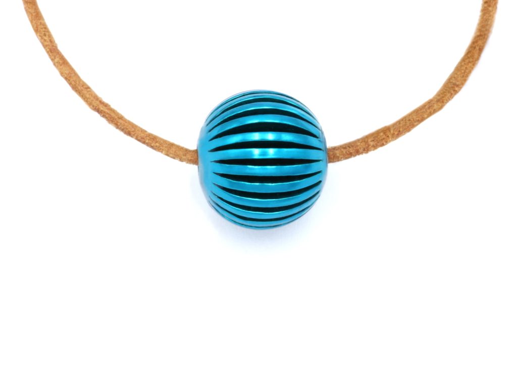 “24 winged bead” Pendant bronze, turquoise