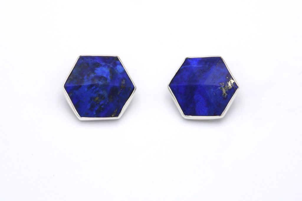 “Kite” Earrings silver, lapis lazouli
