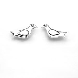 “Pigeons” Earrings silver