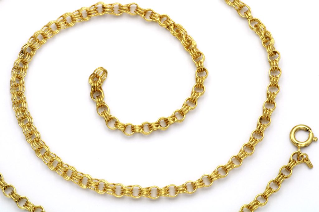 “Byzantine” Chain, silver, yellow